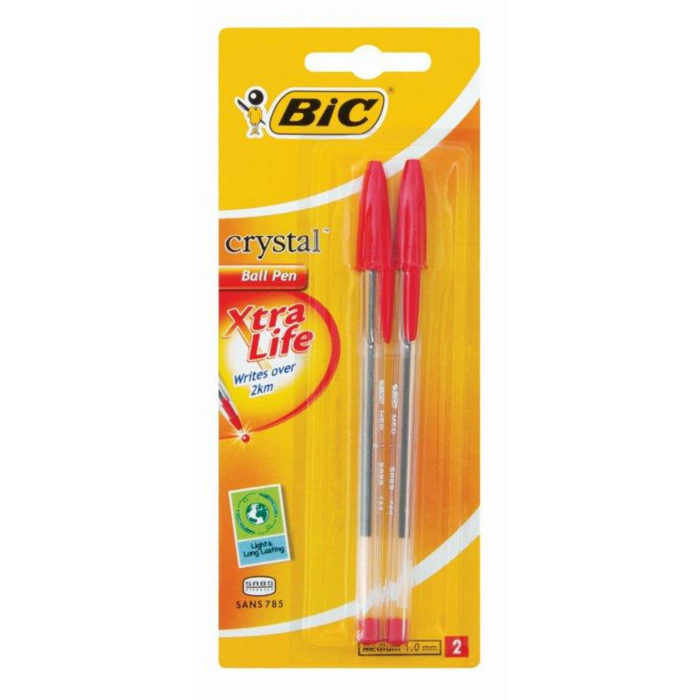 BIC Crystal 2up - Red Pens