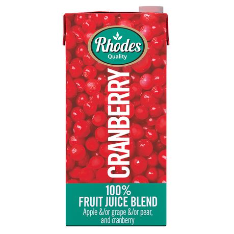 RHODES 100% Fruit Juice - Cranberry 1lt