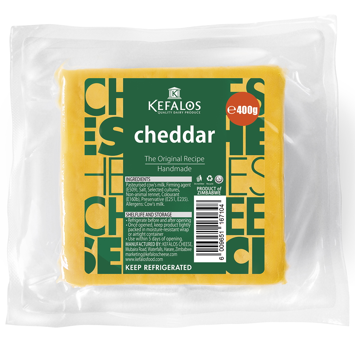 KEFALOS Cheddar Cheese 400g