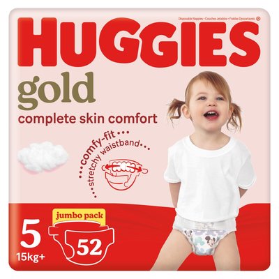 HUGGIES Diapers Gold Size 5 Jumbo 52s