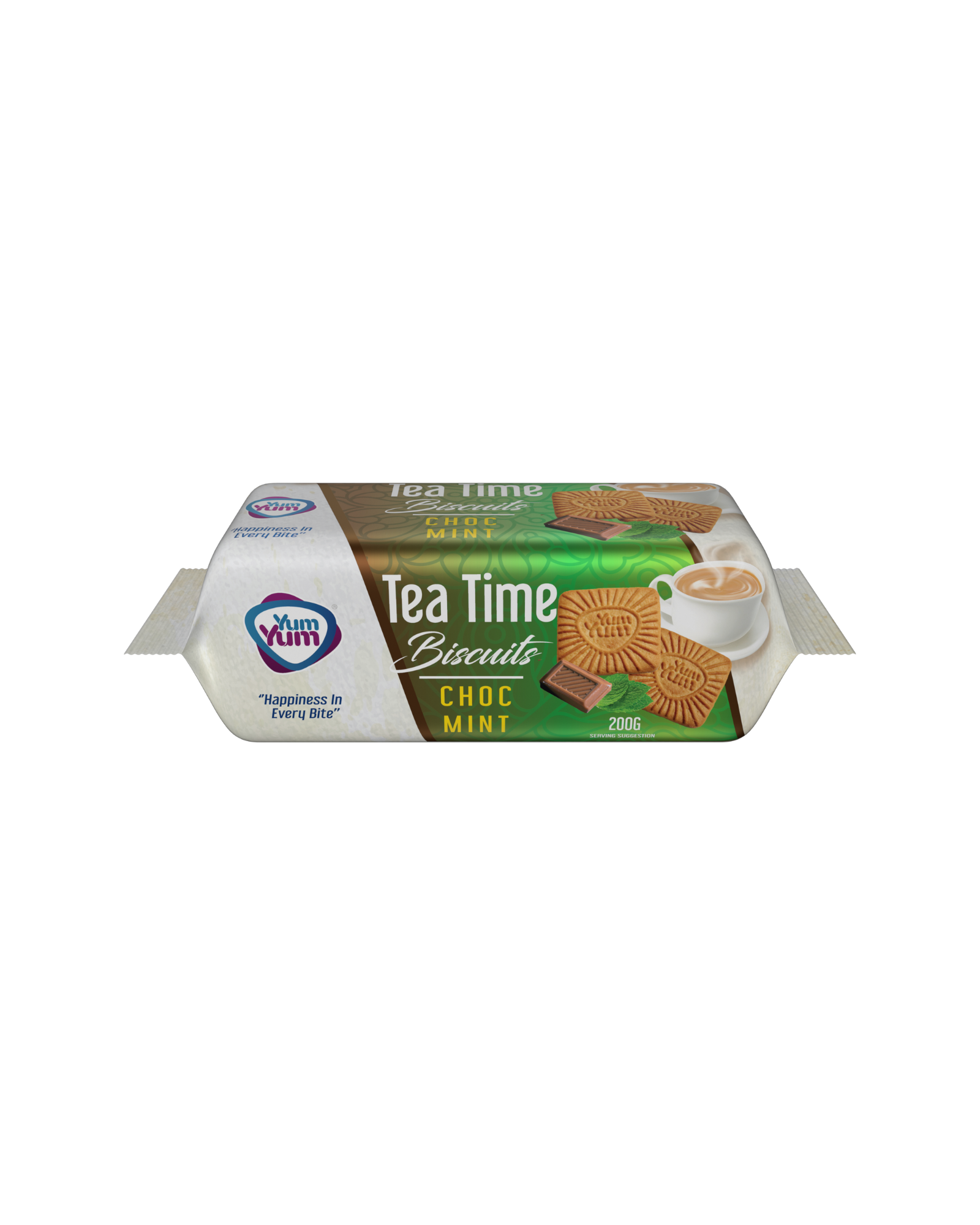 YUM YUM Tea Time Biscuits Choc Mint 200g
