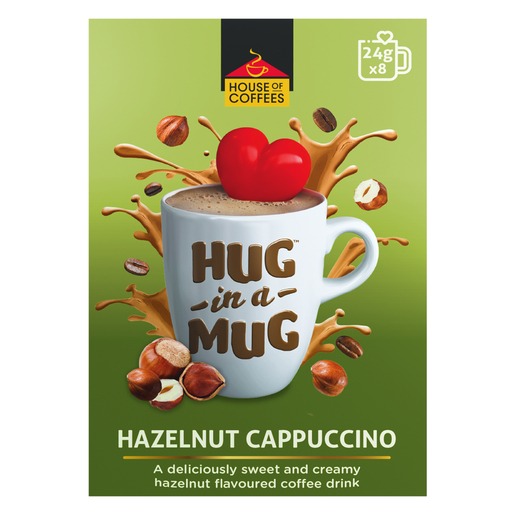 HOC HUG IN A MUG Hazelnut Cappuccino 24g x 8