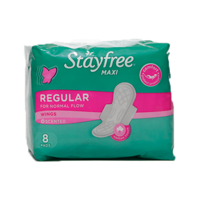STAYFREE Thick Scented Maxi Pads With Wings 8's