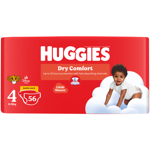 HUGGIES Diapers Dry Comf Size 4 56s