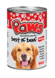 PAWS Dog Food Tin - Best of Beef 420g x 12