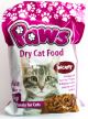 PAWS Dry Cat Food Anchovy  Bags 1kg x 10