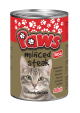 PAWS Cat Food Tin - Minced Steak 385g