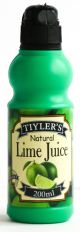 TIYLERS Natural Lime Juice 200ml x 18
